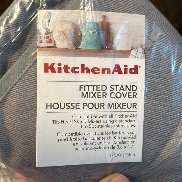 KitchenAid Mixer 3-5Q Quilted Cover Grey - Picture 2 of 3